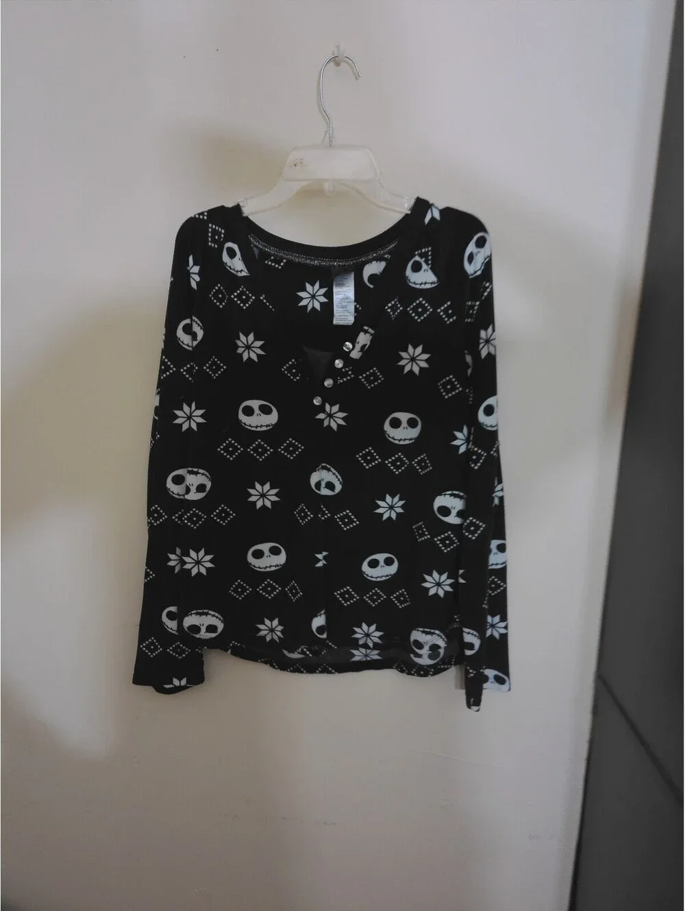 Disney Nightmare Before Christmas Lot 2 Mens Pajama Shirts M Jack Skellington